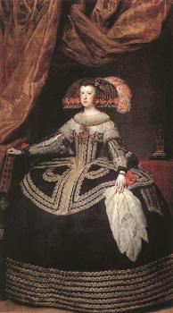Diego Rodriguez De Silva Velazquez : Queen Dona Mariana of Austria